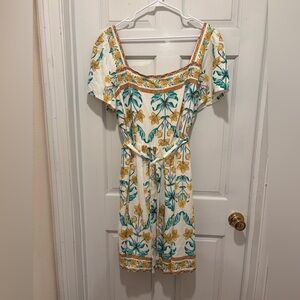 Floral Print White Dress